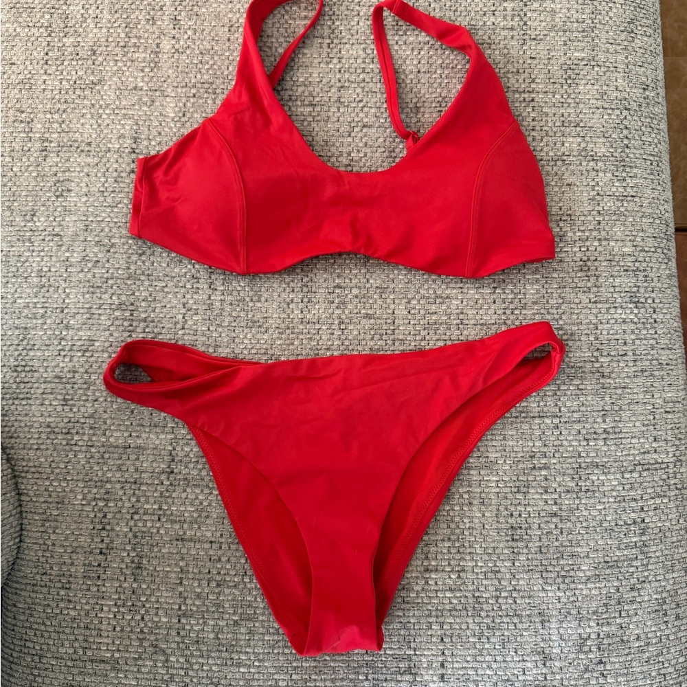 Fabletics Red Two-Piece Bikini Set